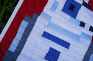 R2D2 Mug Rug Closeup